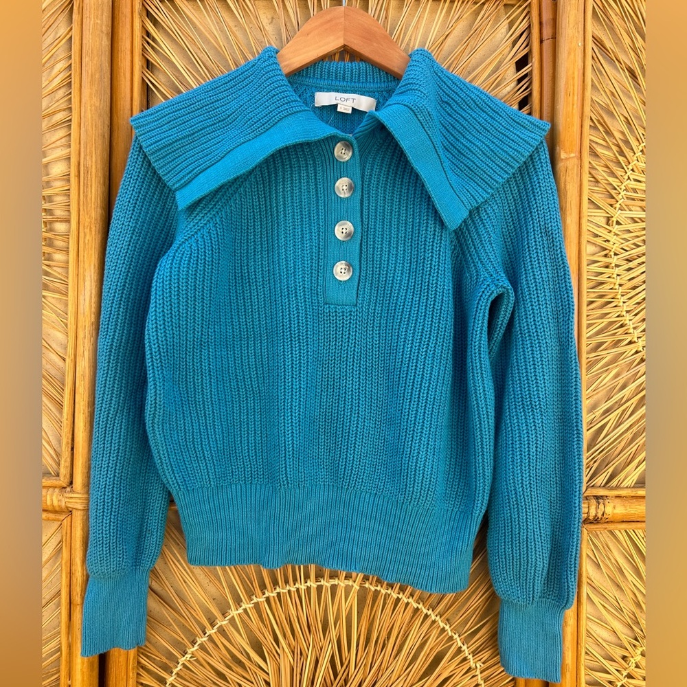 LOFT Exaggerated Collared Sweater